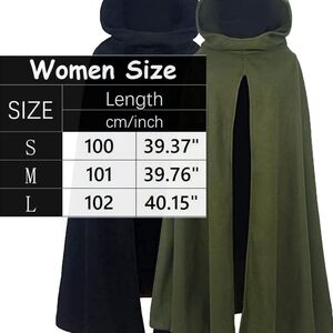 futurino Women Gothic Hooded Open Front Poncho Cape Coat Outwear Jacket Cloak.